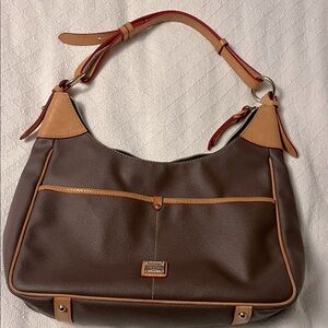 NWOT Dooney & Bourke Rebecca Hobo Brown and Tan leather.
